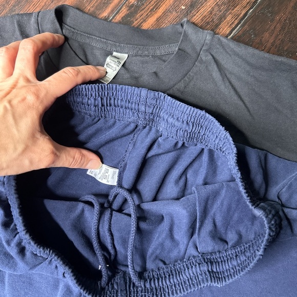 Cropped tee shirt and shorts set Los Angeles Apparel casual basic cotton - Picture 4 of 4